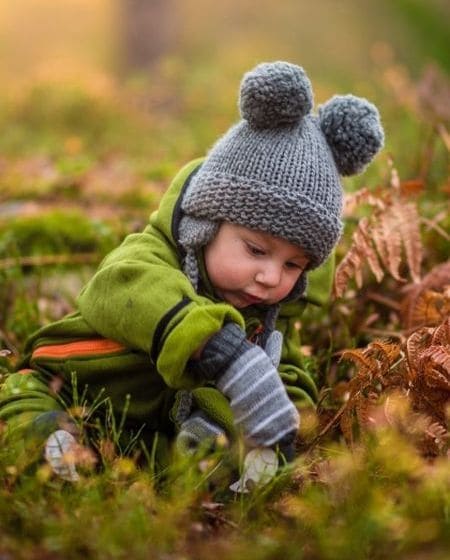 Child in a grass
